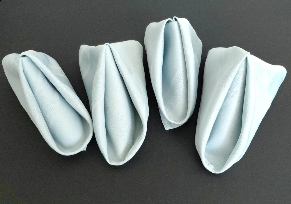 Set of 4 Lauren Ralph Lauren Cloth Napkins Pastel Blue NEW 20X20 Classic Elegant